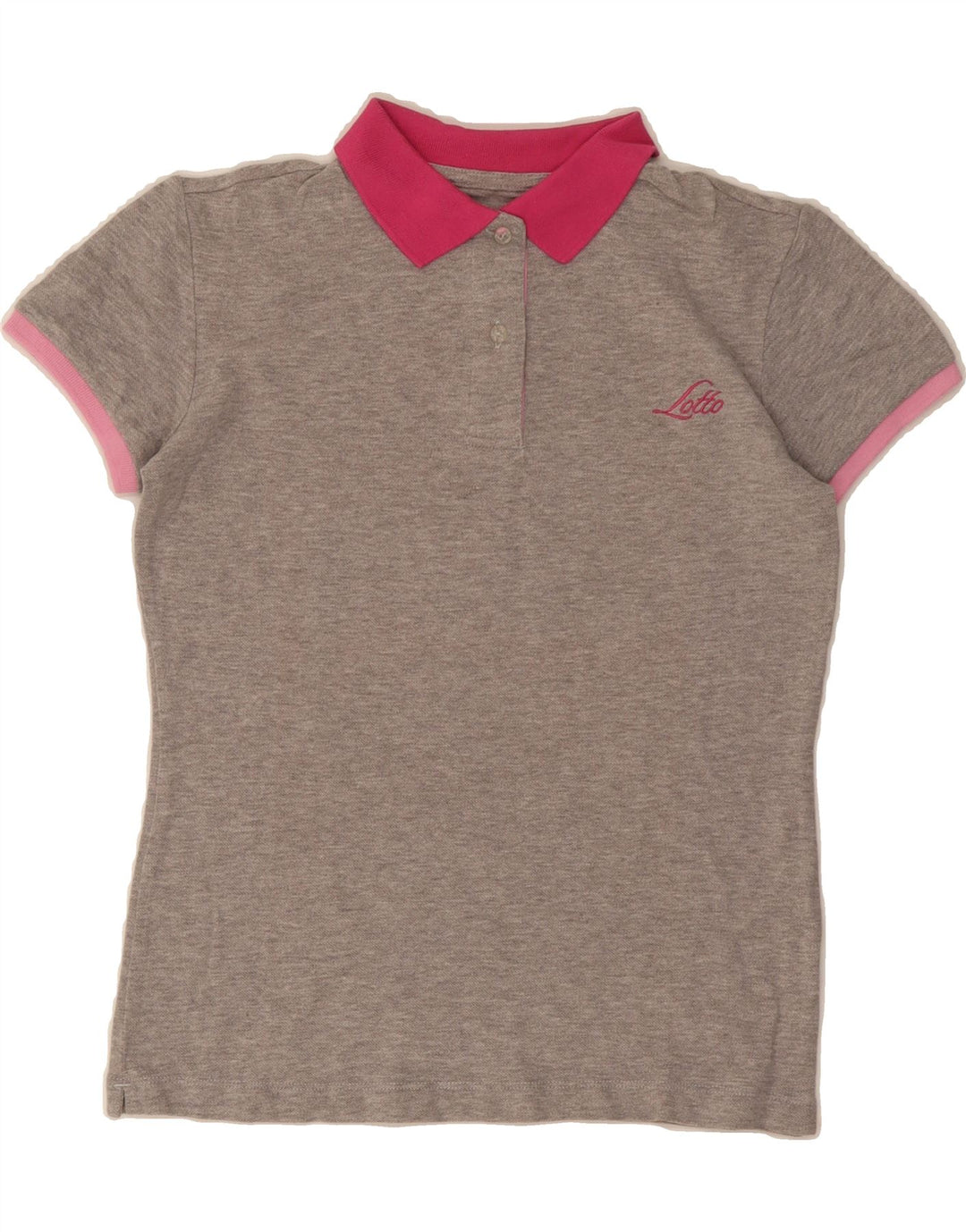 LOTTO Womens Polo Shirt UK 10 Small Grey Cotton Vintage Lotto and Second-Hand Lotto from Messina Hembry 