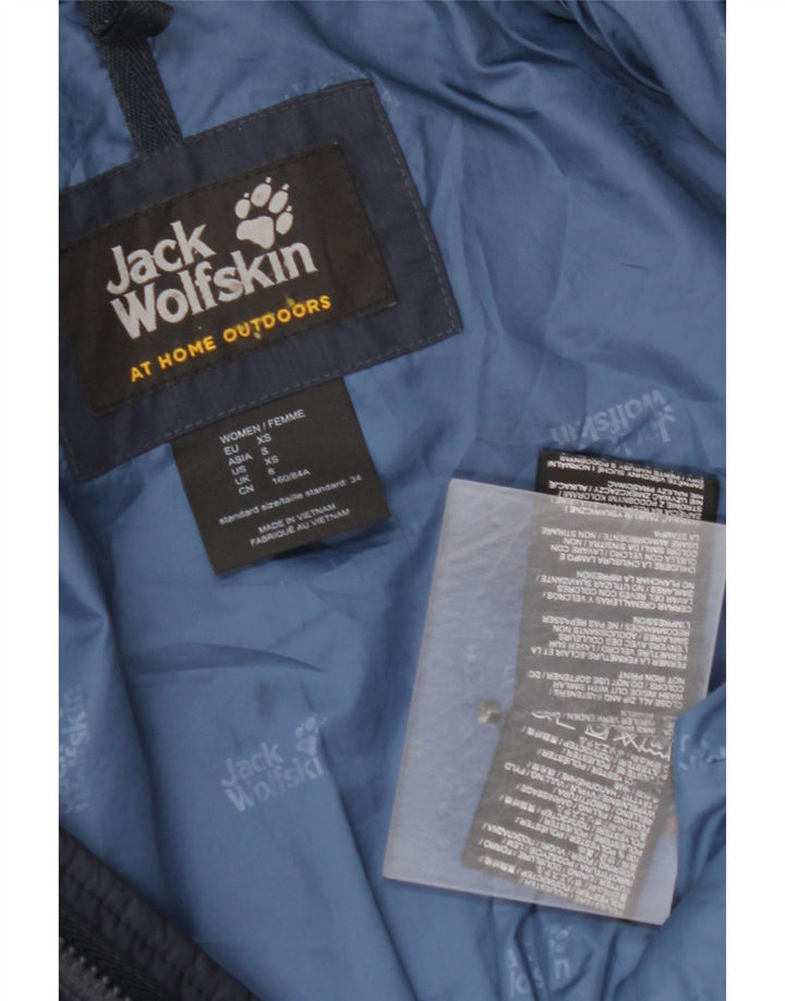 Damski ocieplany płaszcz z kapturem JACK WOLFSKIN UK 6 XS Granatowy poliester