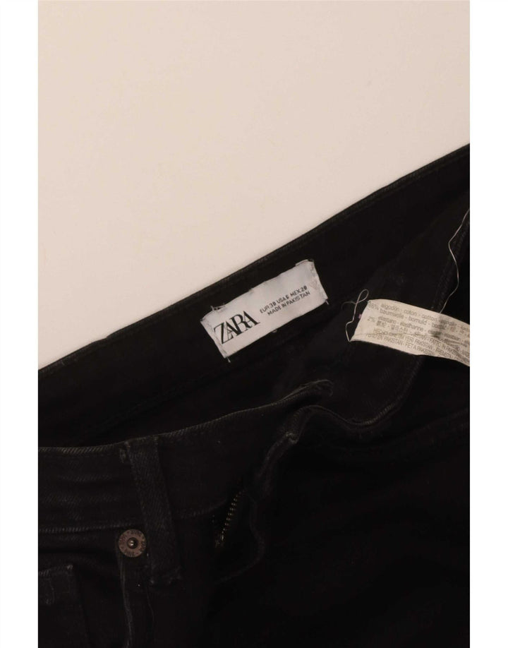 Damskie jeansy rozkloszowane Zara EU 38 Small W28 L31 Czarna bawełna