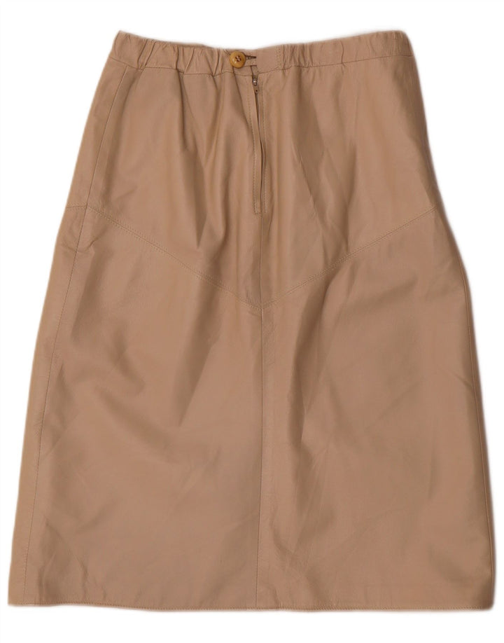 Damska spódnica skórzana VINTAGE W30 średni beż