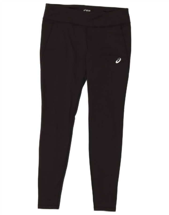 Legginsy damskie Asics UK 14, duże, czarne, sportowe z poliestru