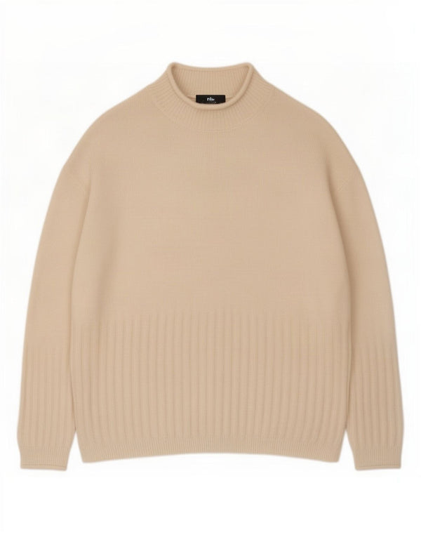 Marks & Spencer Damski sweter z golfem, UK 14, średni beż