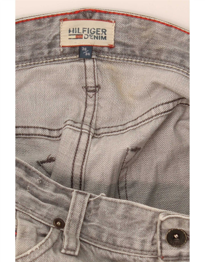 Męskie jeansy slim fit Tommy Hilfiger W36 L34 szare