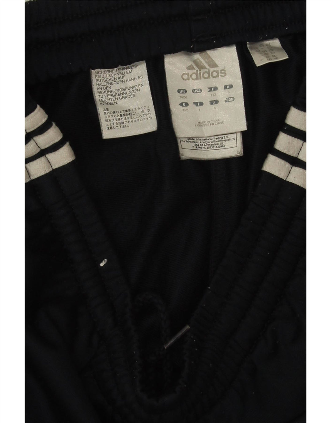 Męskie spodnie dresowe Adidas UK 34/36 Mały granatowy poliester