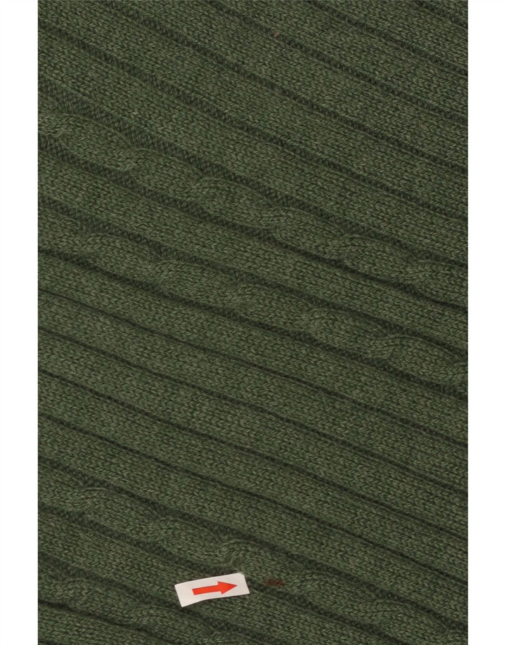 Valdoglio Męski sweter z dekoltem w kształcie litery V, mały, zielony, wełniany