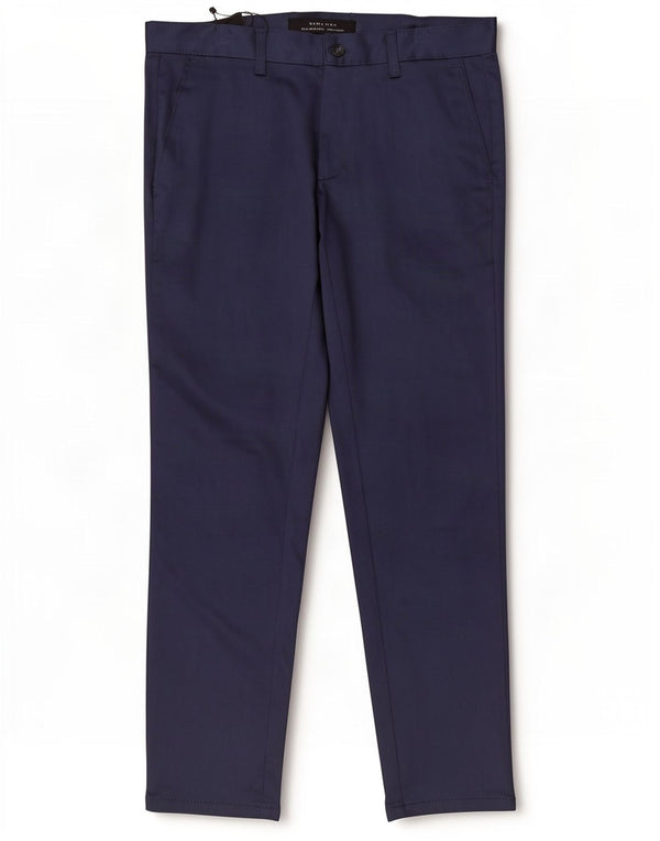 Męskie spodnie chino Zara EU 38 Small W30 L28 Granatowa bawełna