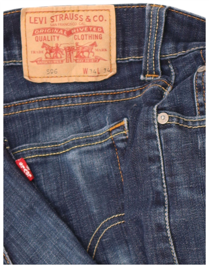 Damskie jeansy Levi's 506 Standard Fit W34 L34 Niebieskie