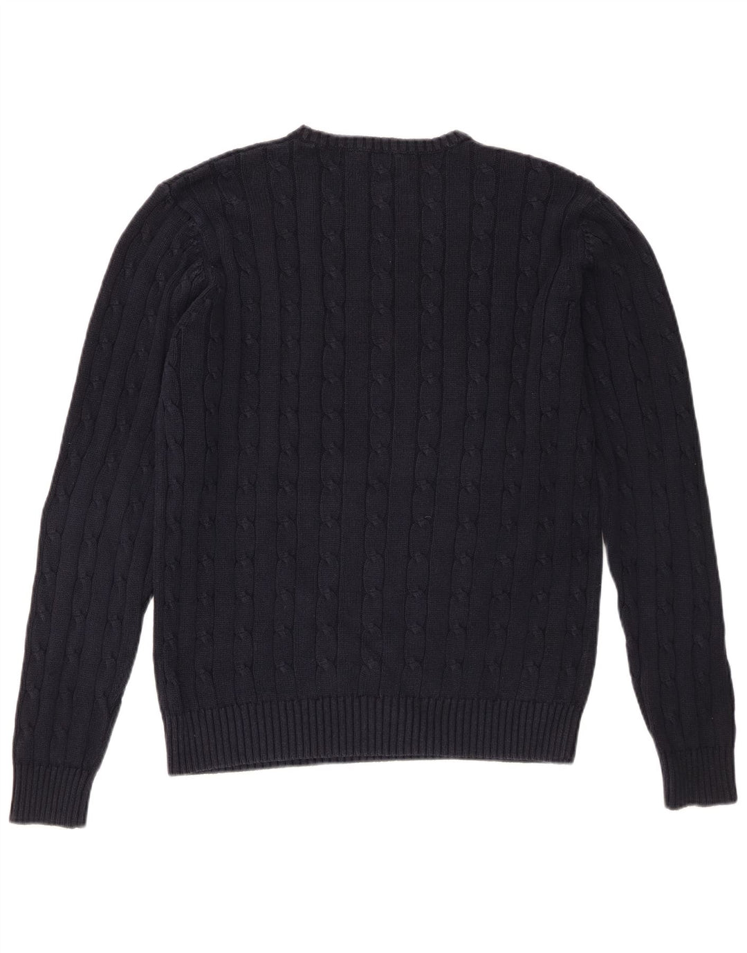 Marks & Spencer Męski sweter z okrągłym dekoltem w kolorze niebieskim, średni granatowy