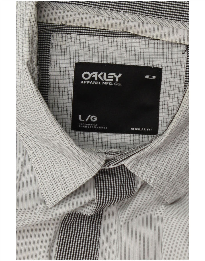 Koszula męska Oakley, duża, biała, patchworkowa
