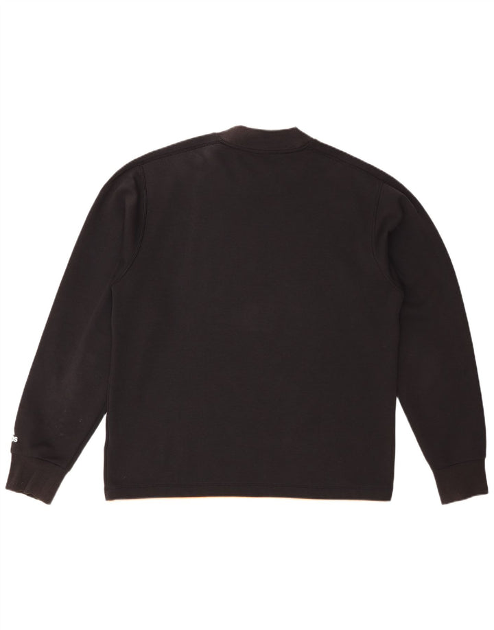 Męska bluza z grafiką ADIDAS, duża, czarna, bawełniana