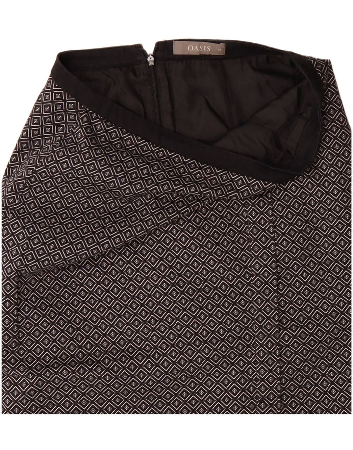 Damska spódnica midi Oasis UK 10 Small W29 Czarna geometryczna