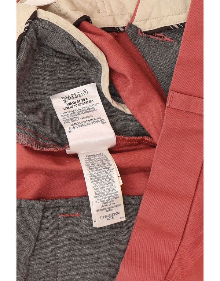Męskie spodnie typu chino Regular Marks & Spencer W44 L29 Różowa bawełna