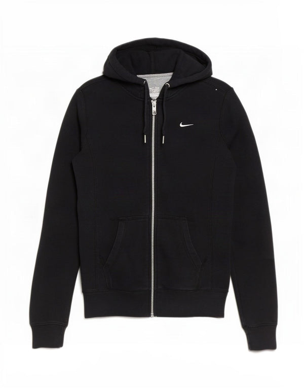 Damski sweter oversize z kapturem i zamkiem błyskawicznym Nike UK 6 XS, czarna bawełna