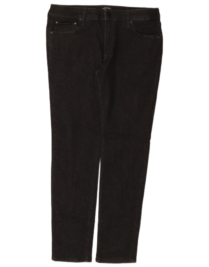 Męskie jeansy typu slim Jack & Jones W36 L32, czarne, bawełniane