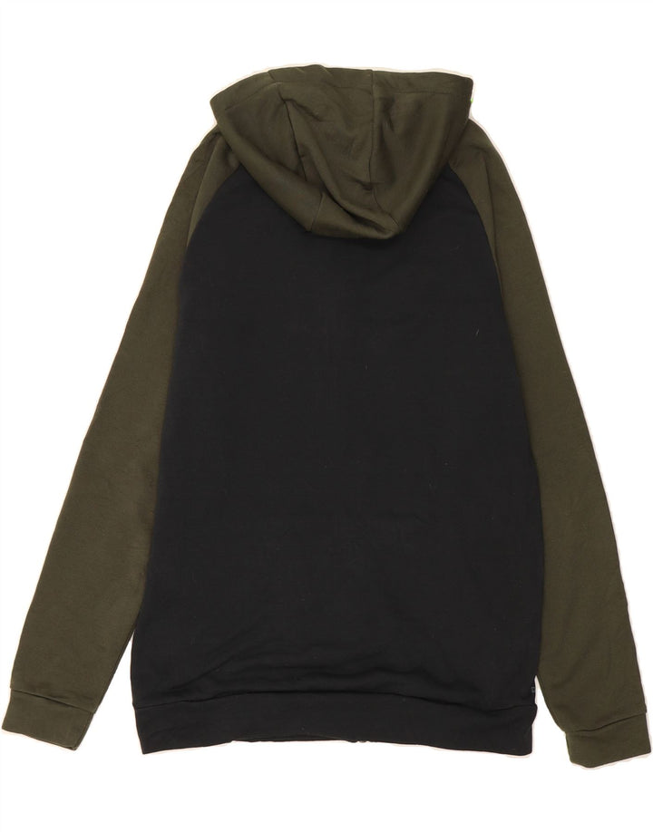 NIKE Mens Dri Fit Zip Hoodie Sweater Medium Black Colourblock Polyester Vintage Nike and Second-Hand Nike from Messina Hembry 
