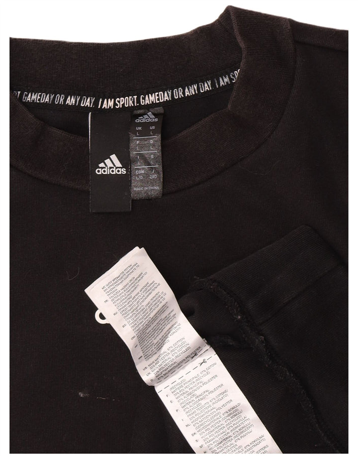 Bluza męska Adidas, duża, czarna, bawełniana