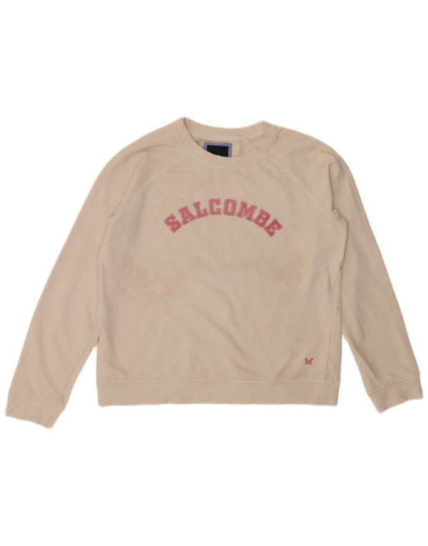 Crew Clothing Damska bluza Salcombe Sweatshirt UK 14 Medium Off White