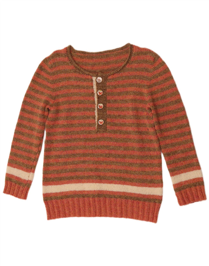 Vintage damski sweter zapinany na guziki UK 10 w małe czerwone paski