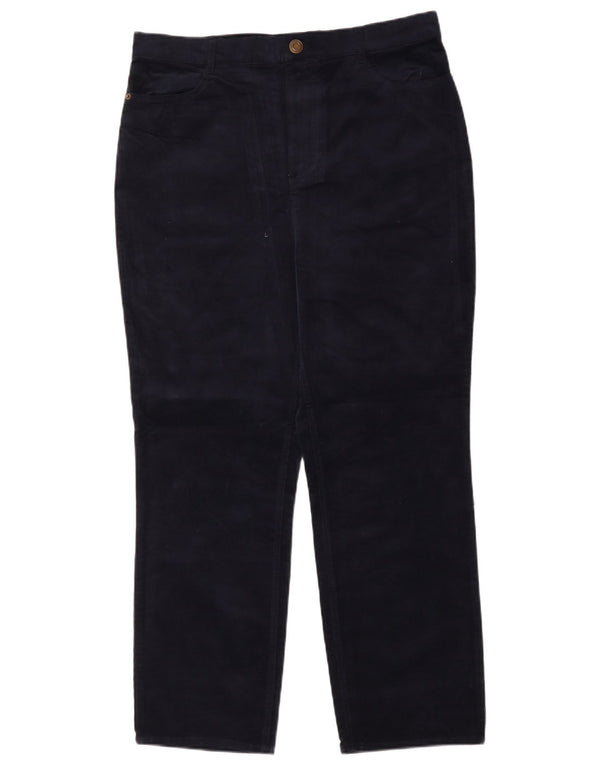 Damskie sztruksowe spodnie zwężane John Lewis UK 16 Large W36 L28 Granatowe