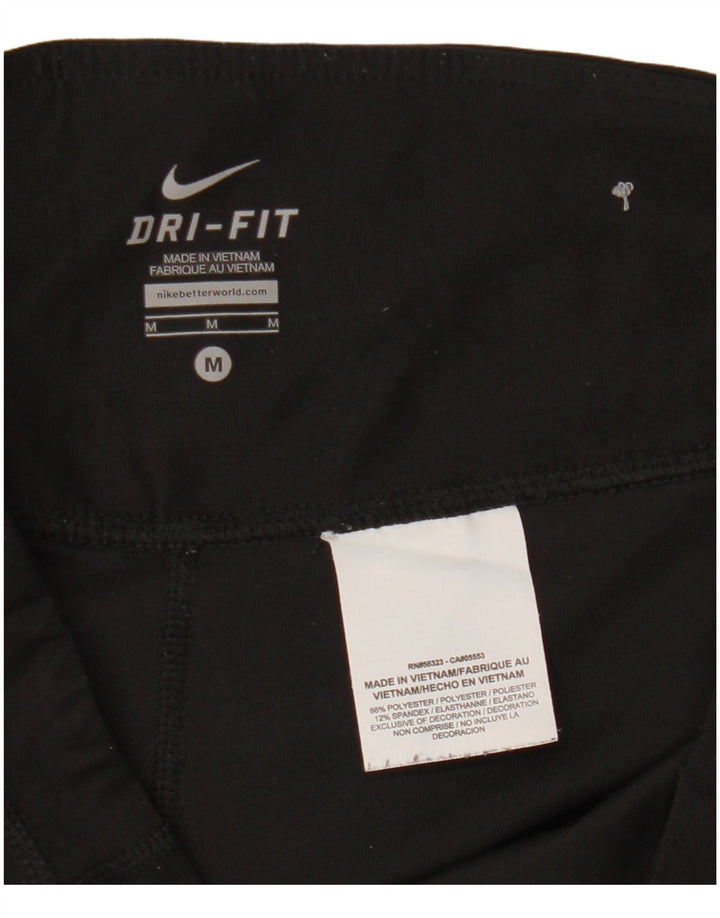 Damskie spodnie dresowe Nike Dri Fit Capri UK 14, średni czarny poliester