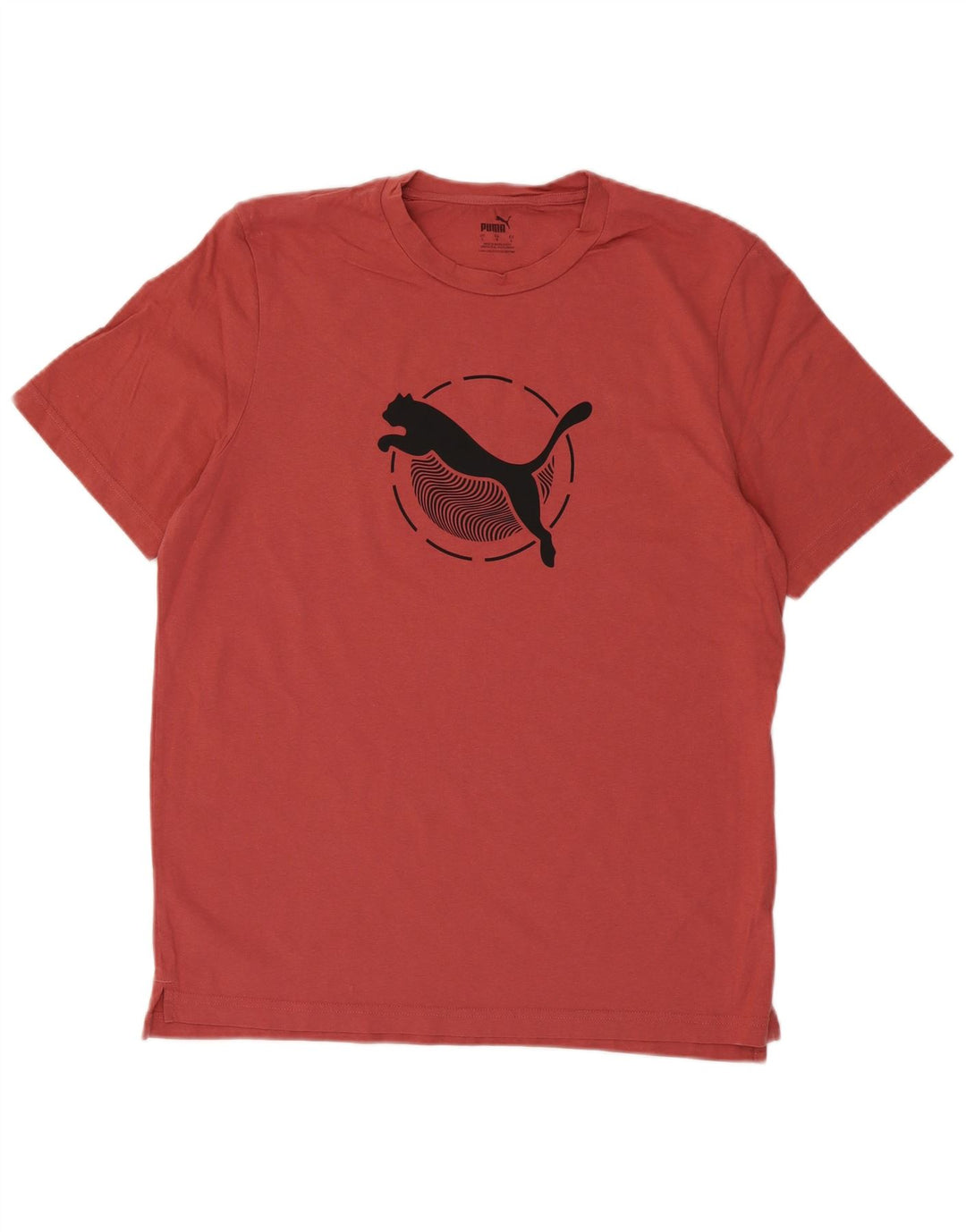 Męski T-shirt z grafiką Puma, duży, czerwony, bawełniany