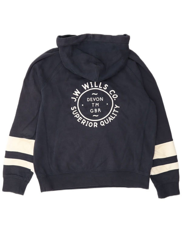 Damski sweter z kapturem Jack Wills, UK 12, średni granatowy, blok kolorów