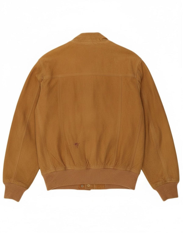 Maren Męska zamszowa kurtka bomber UK 40 duża beżowa zamszowa