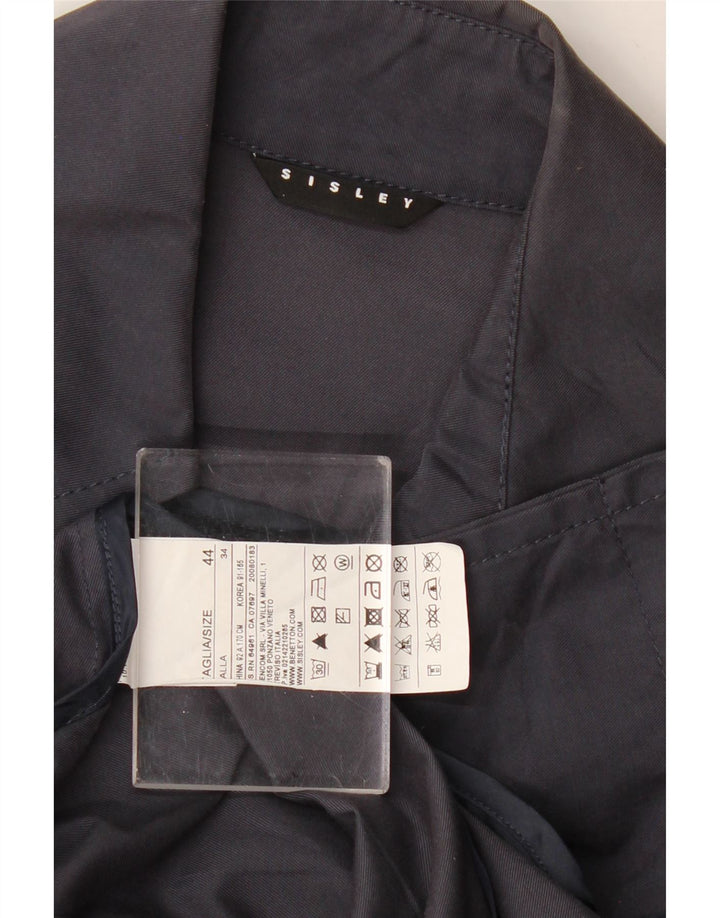 Damski trencz Sisley IT 44 Średni granatowy, bawełniany