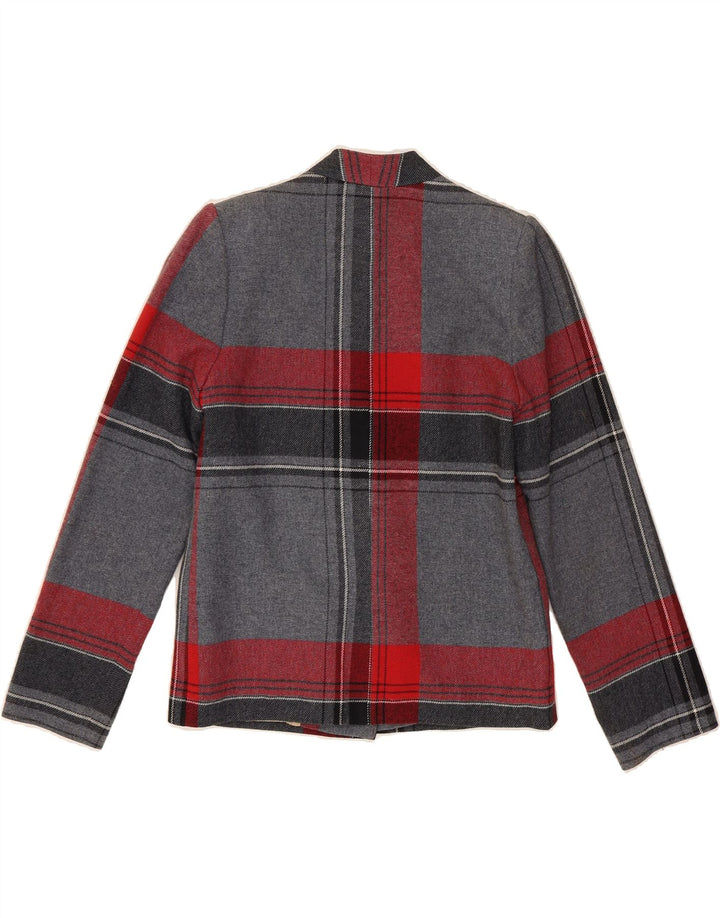 VINTAGE Womens Double Breasted Blazer Jacket UK 10 Small Grey Check Vintage Vintage and Second-Hand Vintage from Messina Hembry 