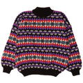 Vintage męski sweter z golfem, duży, wielokolorowy Fair Isle