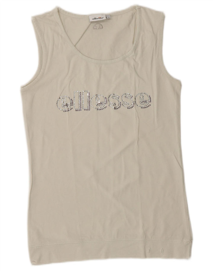 Damska kamizelka graficzna Ellesse Top UK 10 Small White