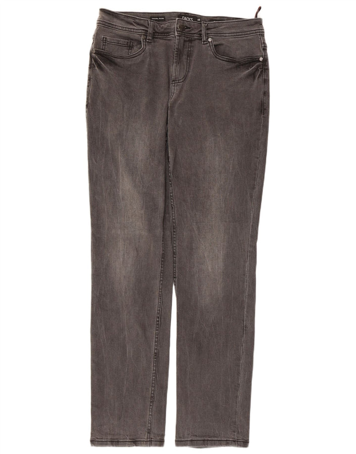 DACK'S Męskie proste dżinsy IT 48 Medium W32 L31 Szara bawełna