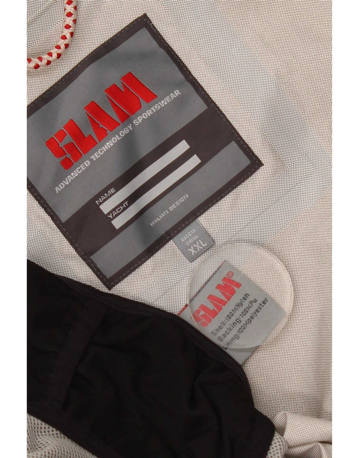 Męska kurtka przeciwdeszczowa Slam UK 44 2XL Biały nylon