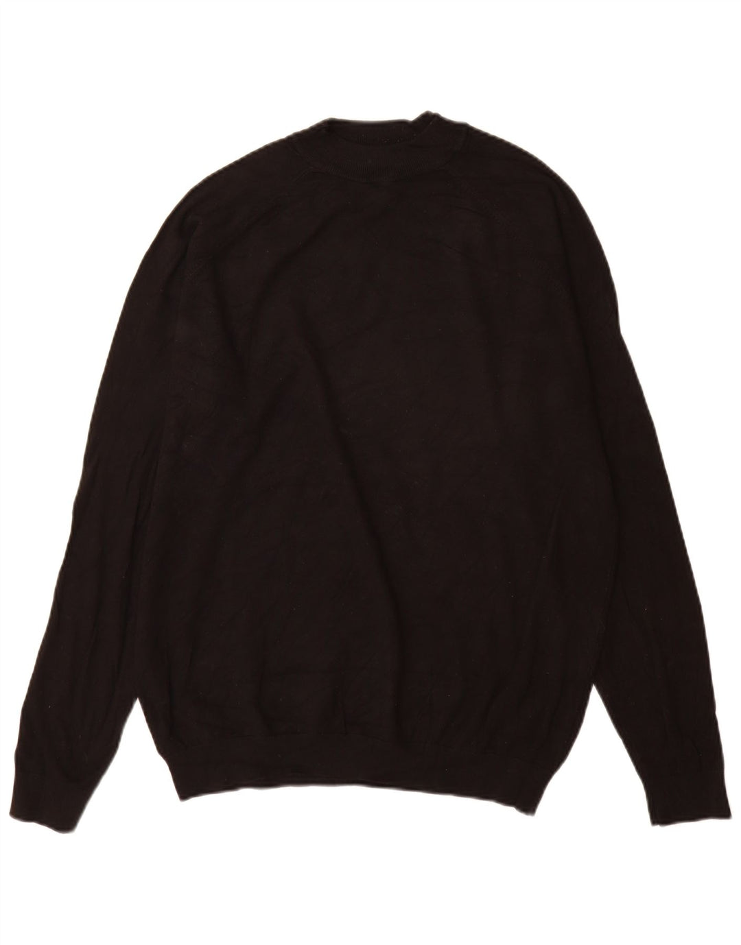 Zara Męski sweter z golfem, duży, czarny, wiskozowy