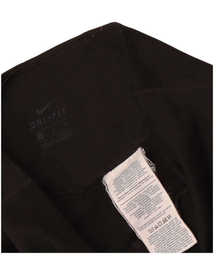 Damskie legginsy Nike Dri Fit UK 10, małe, czarne, poliestrowe