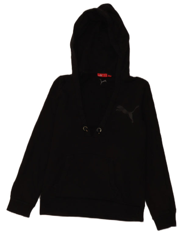 Puma Womens Hoodie Jumper UK 10 Small  Black