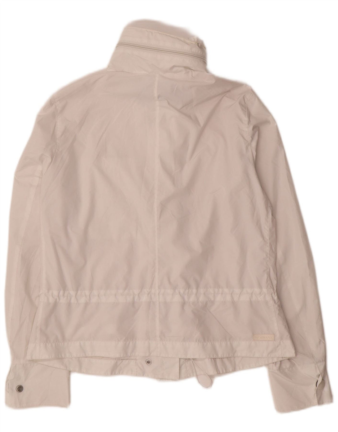 Damska kurtka wiatrówka Armani Jeans UK 8, mała, biała, poliestrowa