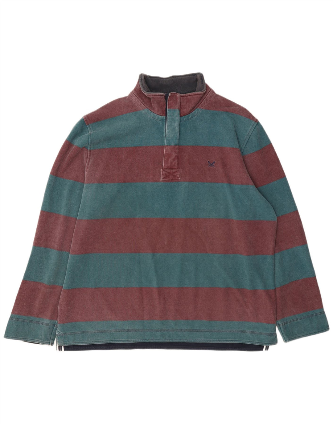 Crew Clothing Męska bluza z zamkiem błyskawicznym, 2XL, wielokolorowe paski