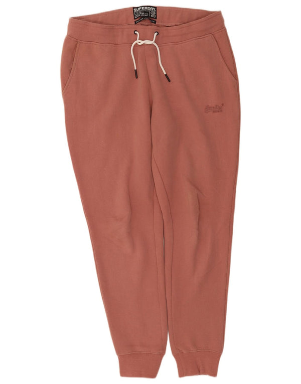 Damskie spodnie dresowe Superdry Joggers UK 16, duże, różowe, bawełniane