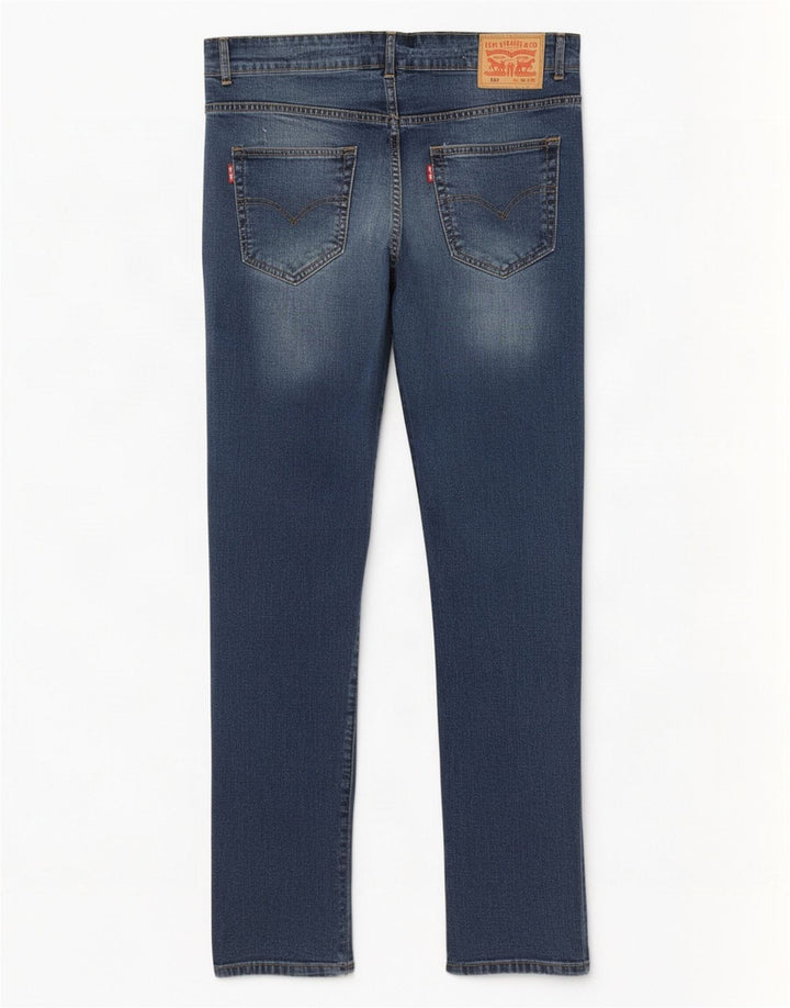 Męskie jeansy Levi's 511 z wysokim stanem W38 L32 Niebieska bawełna