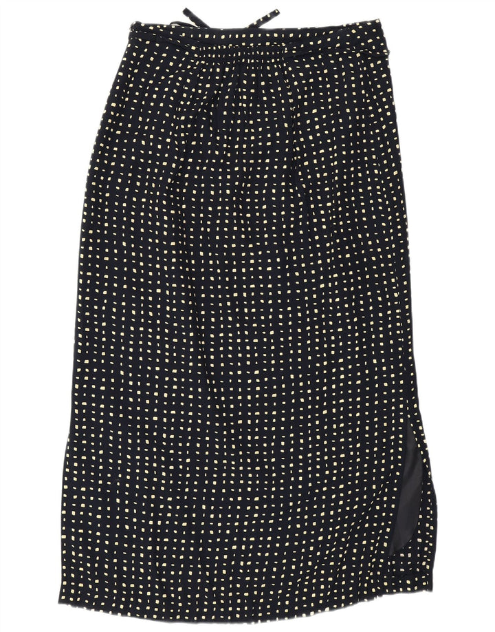 MICHAEL H Womens Midi Skirt W34 Large Black Spotted