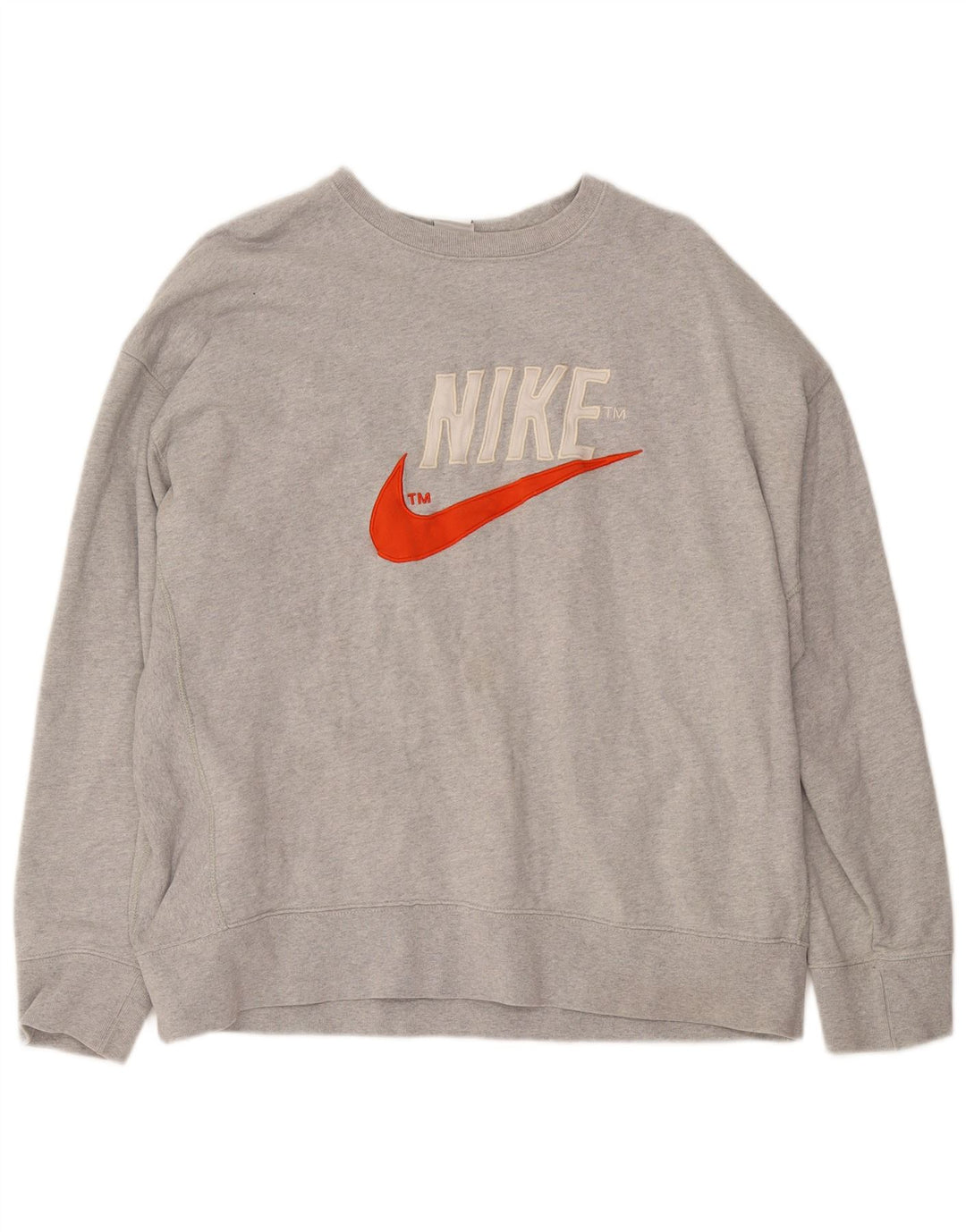 Męski sweter z grafiką Nike XL, szary, bawełniany