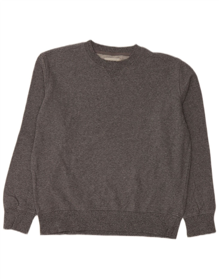 MARKS & SPENCER Męski sweter bluzowy, średnioszary, bawełniany
