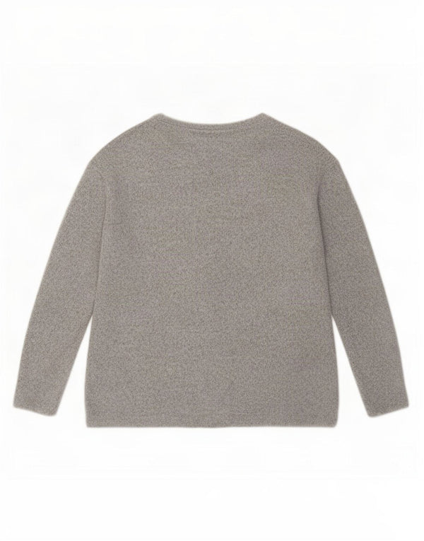 Sweter damski Zara z dekoltem w łódkę UK 10, mały, szary nakrapiany
