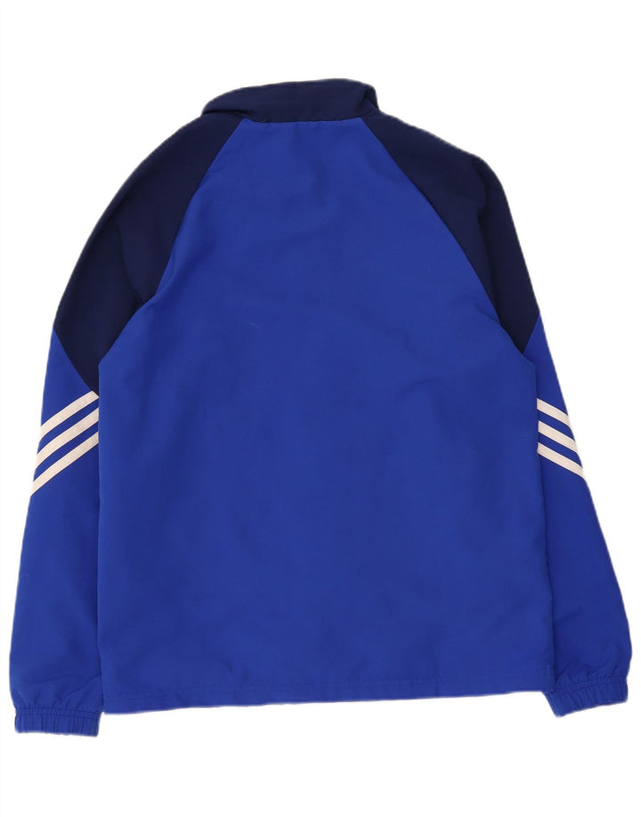 Adidas Chłopięca bluza dresowa Top 15-16 lat XL Niebieski poliester z blokami kolorów
