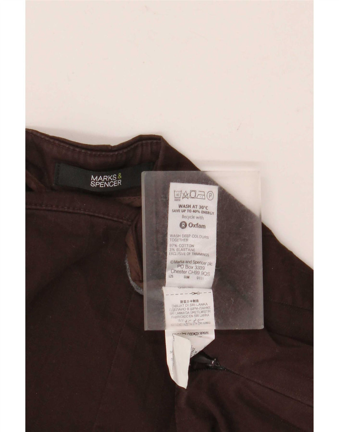 Spodnie damskie Marks & Spencer Straight Capri UK 12 Medium W30 L22 Brązowe