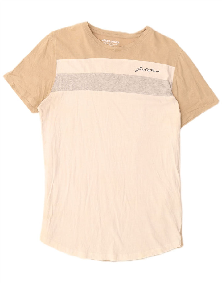 T-shirt męski JACK & JONES Bawełna w kolorze średniej bieli