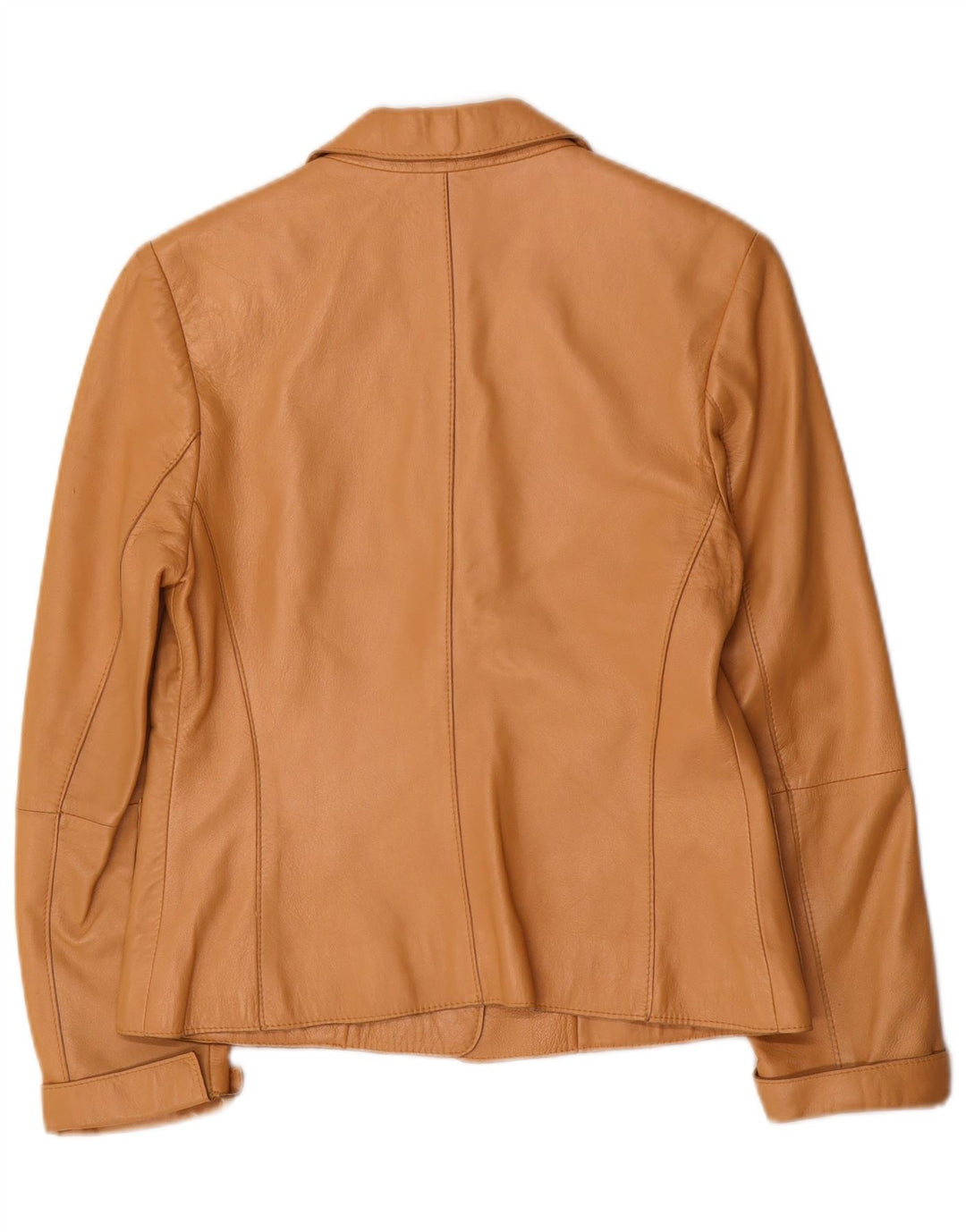 Jake's Damska skórzana marynarka zapinana na 2 guziki UK 10 Mała beżowa skóra