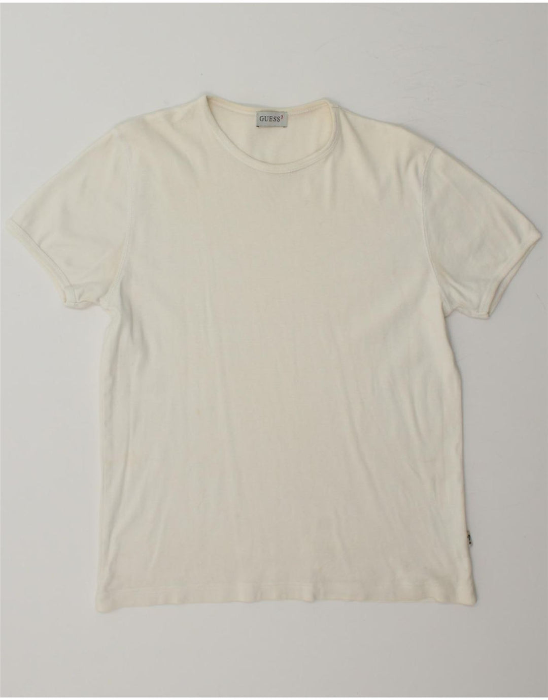 GUESS Womens T-Shirt Top UK 16 Large White Cotton Vintage Guess and Second-Hand Guess from Messina Hembry 