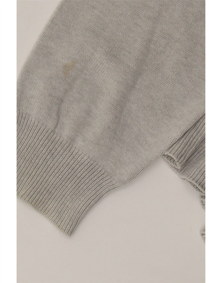 Męski sweter Marks & Spencer Blue Harbor z dekoltem w kształcie litery V, duży, szary